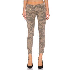 Current/Elliott The Silverlake Zip Ankle Skinny Mid-Rise Commando Camo Jeans 27